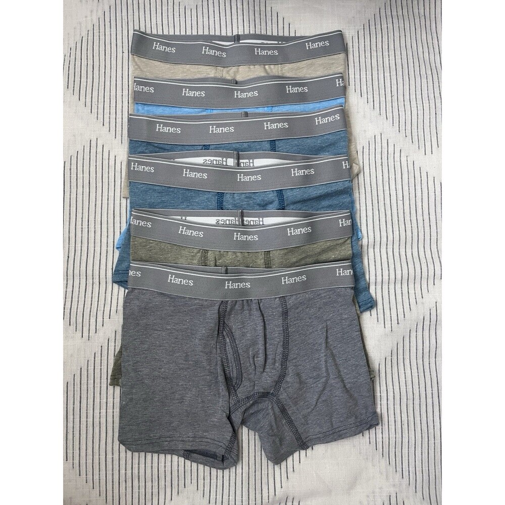 New 6 Pack Hanes Little Boys Boxer Brief Underwear Size Small